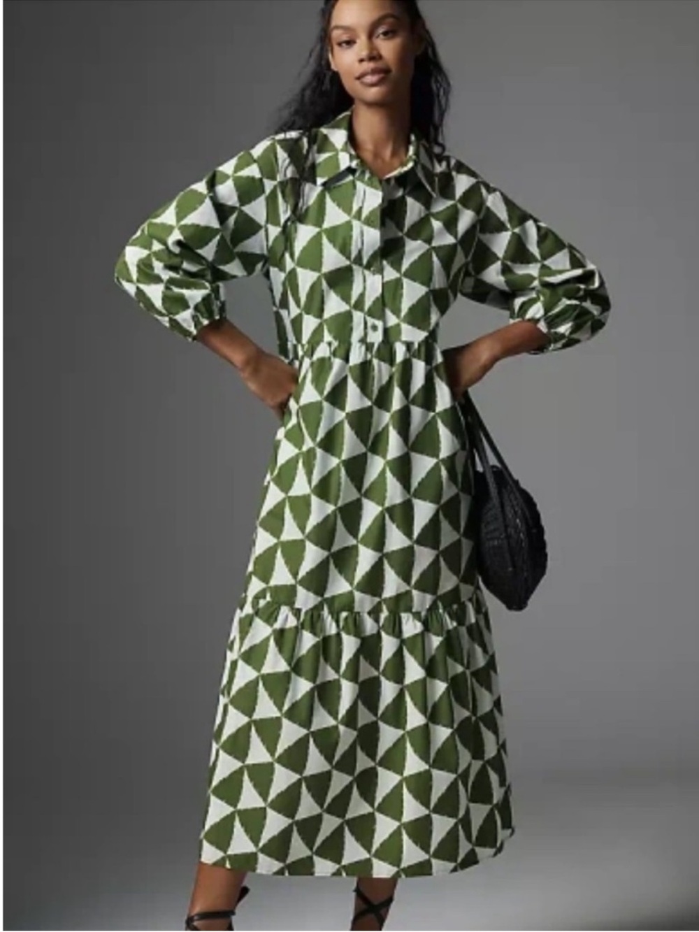 Maeve Bettina Tiered Midi dress, size large